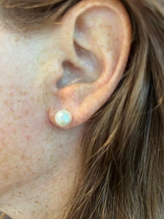 Cultured Akoya 7.50mm Pearl Stud Earring, 14k Screw-Back