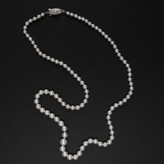 Cultured Akoya Pearl Necklace "Mikimoro for Lane Crawford Hong Kong" Mid-Century