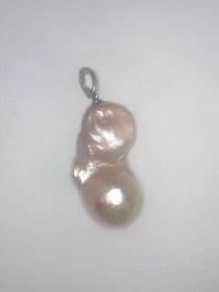 Cultured Freeform Natural Color Pearl Pendant/Enhancer