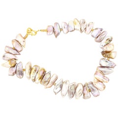 AJD Fascinating Cultured 18" Multi-color Fresh Water Pearls w/Gold-Plated Clasp