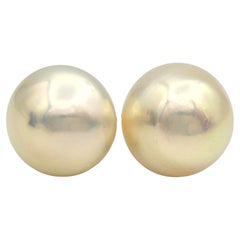 Süßwasserzuchtperlen Classic 12,5 mm Ohrstecker aus 14 Karat Weißgold