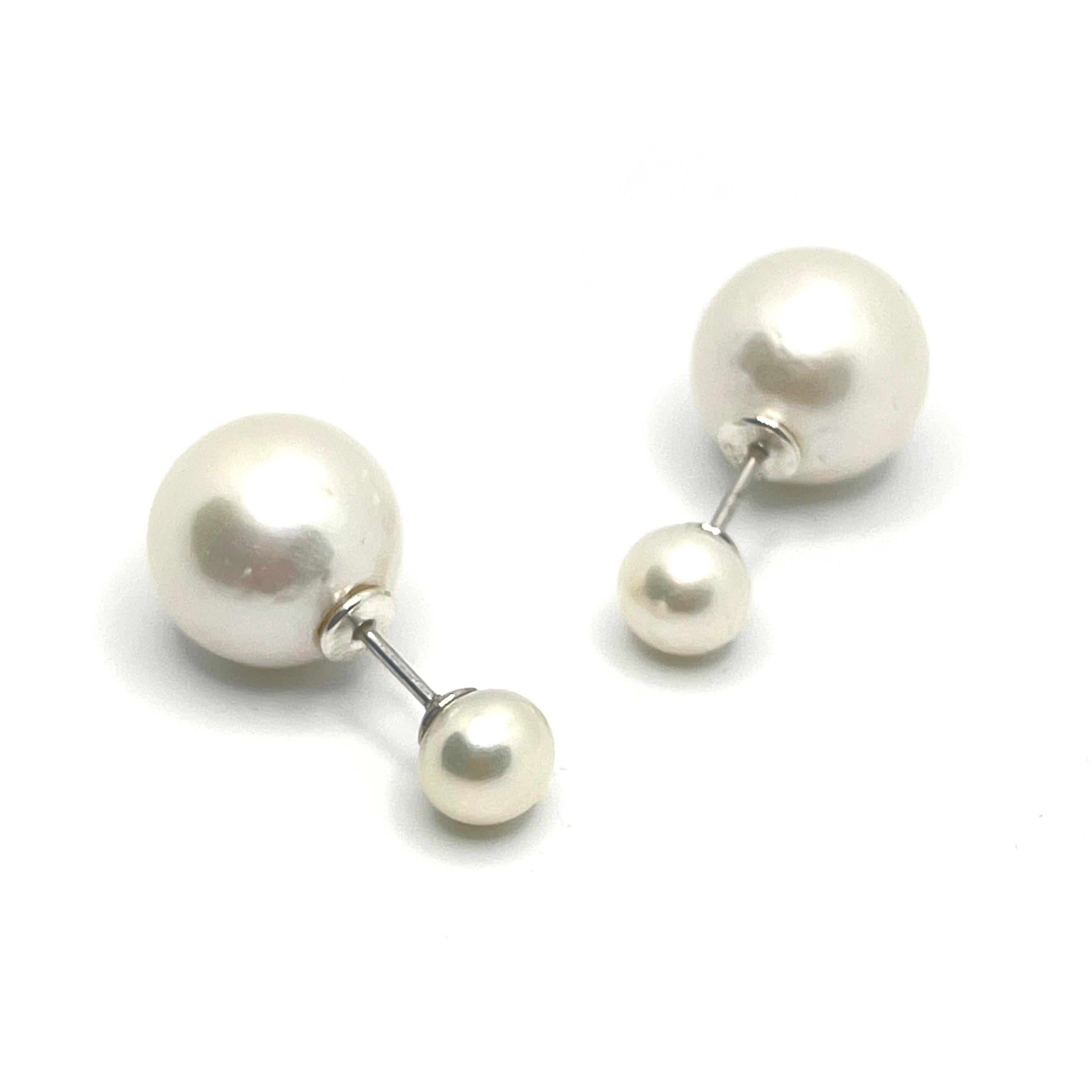 tribal pearl earrings