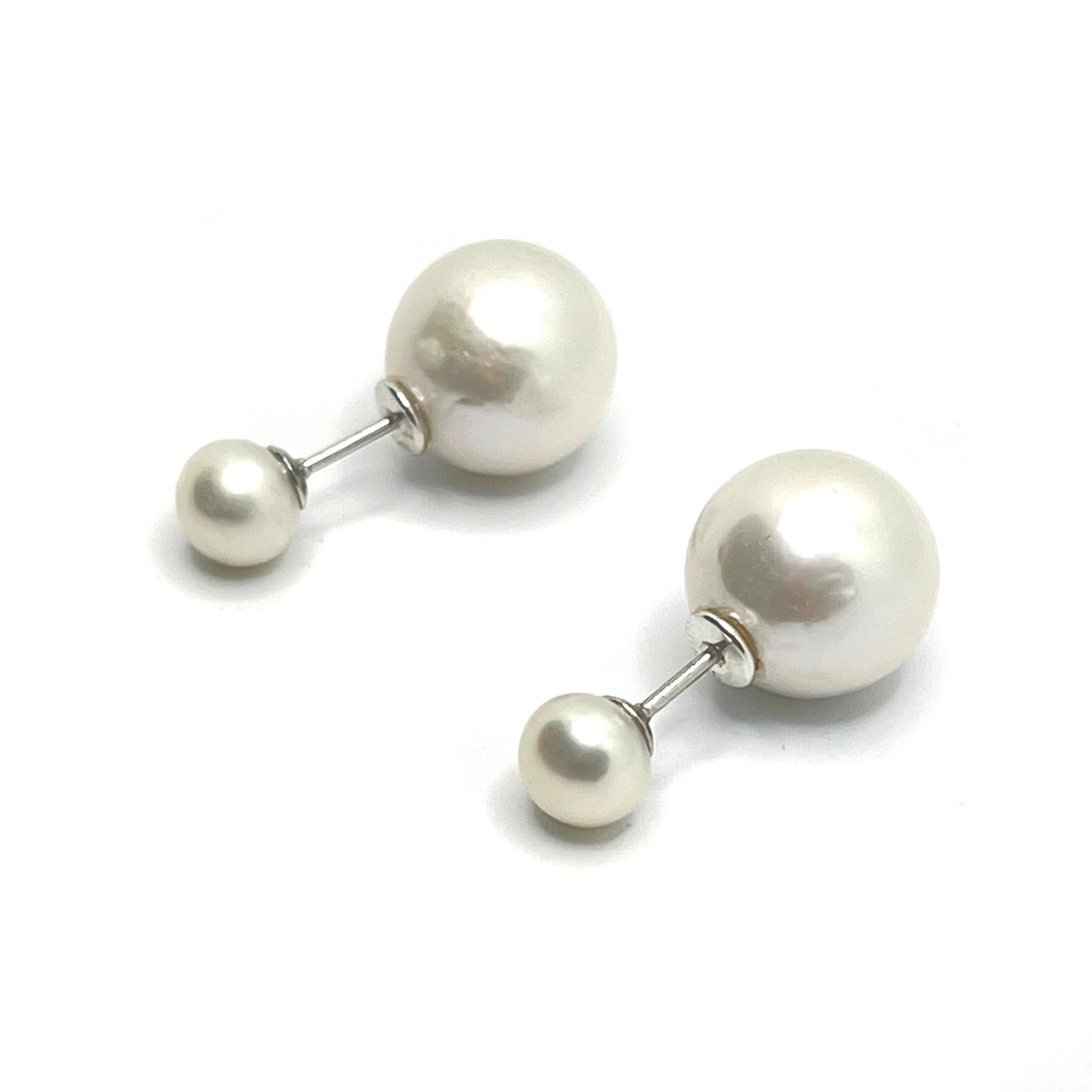 Cultured Freshwater Pearl Tribal Earrings In New Condition For Sale In Los Angeles, CA