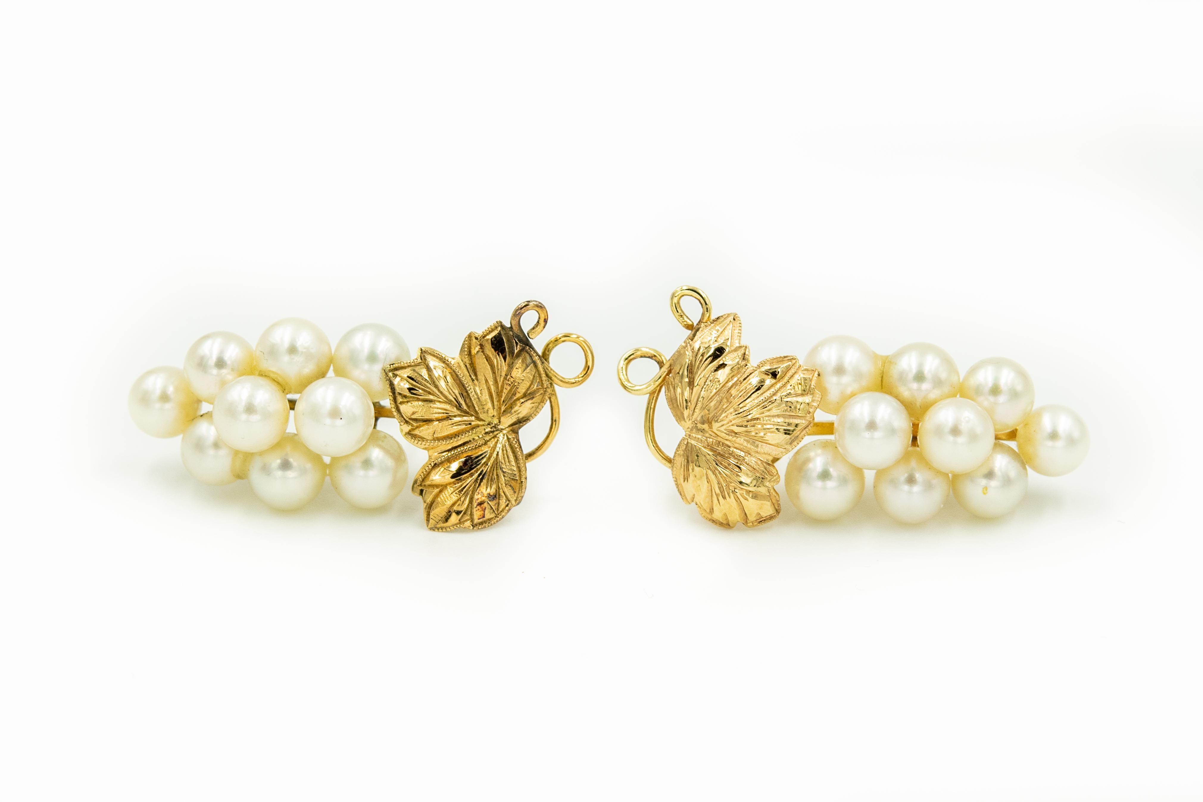 grape pearl earrings