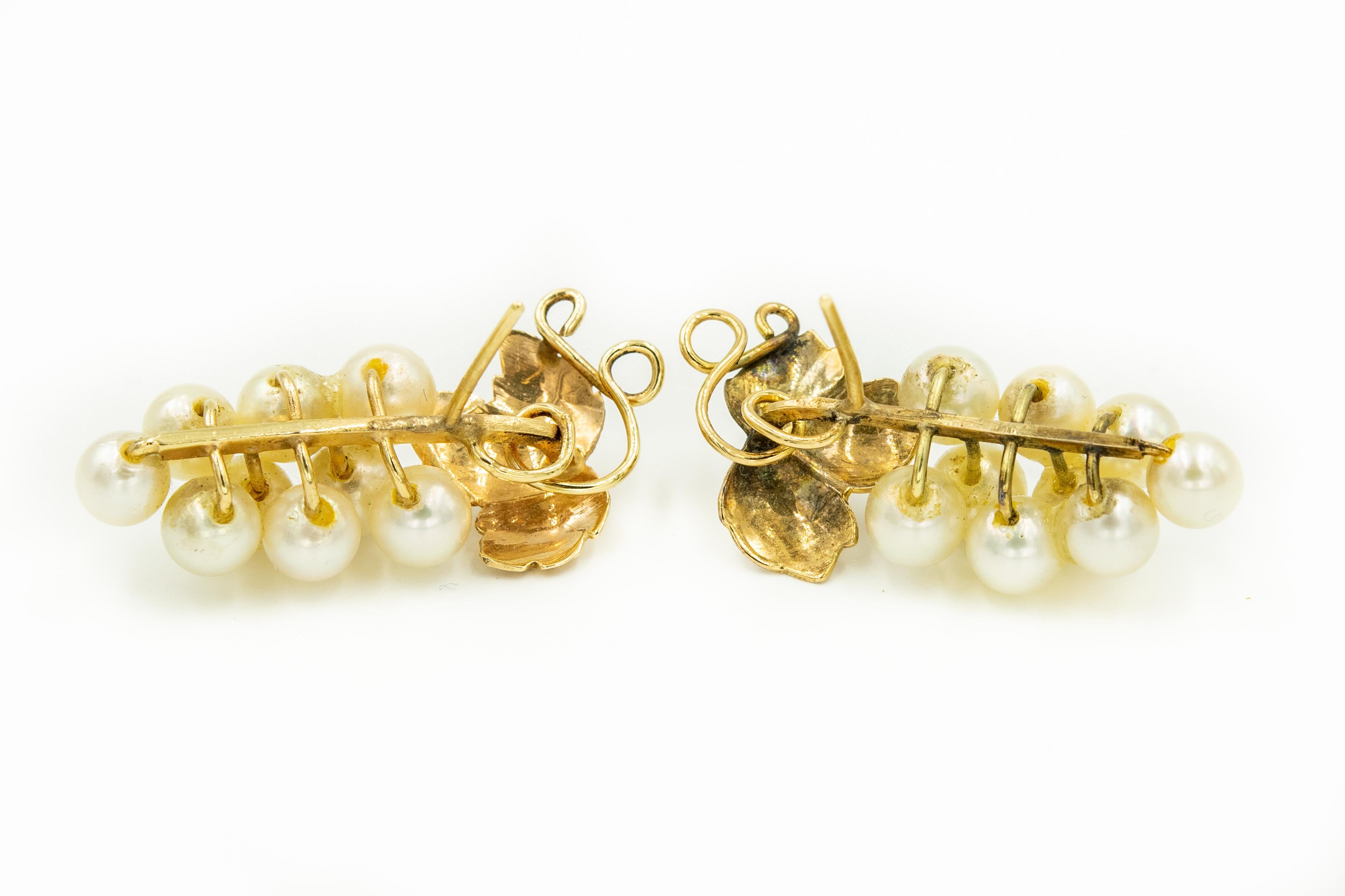pearl grape earrings