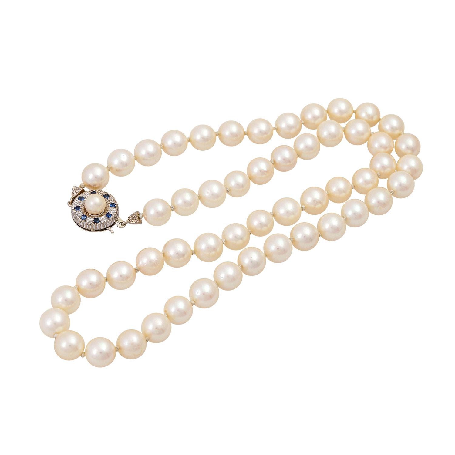 Uncut Cultured Pearl Necklace For Sale