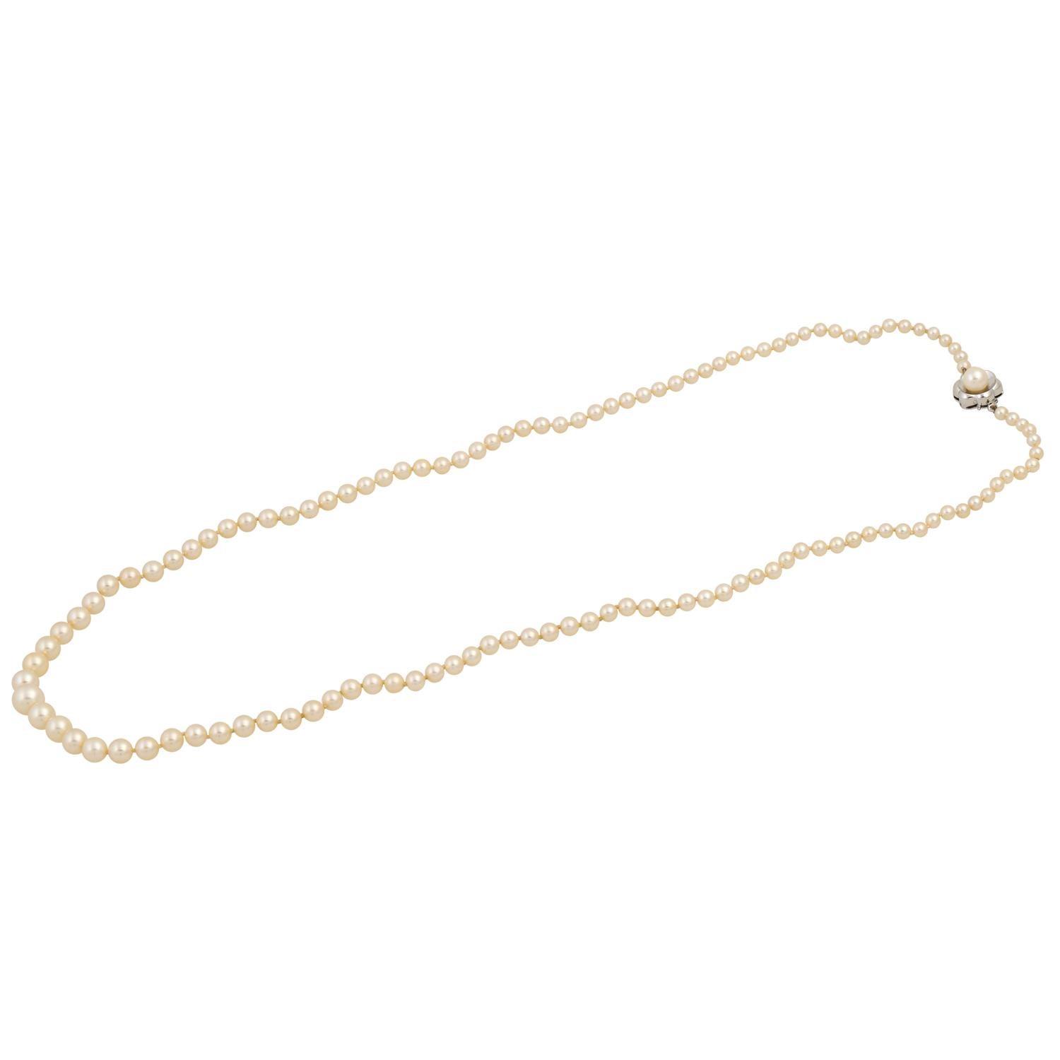 Uncut Cultured Pearl Necklace For Sale