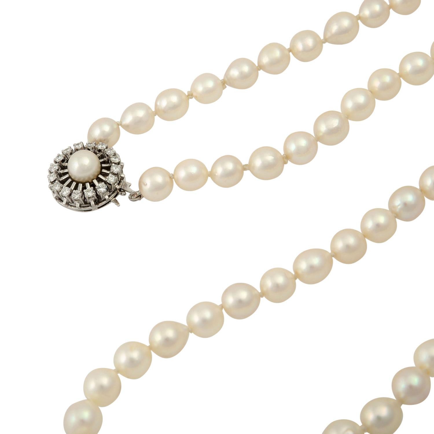 Uncut Cultured Pearl Necklace For Sale