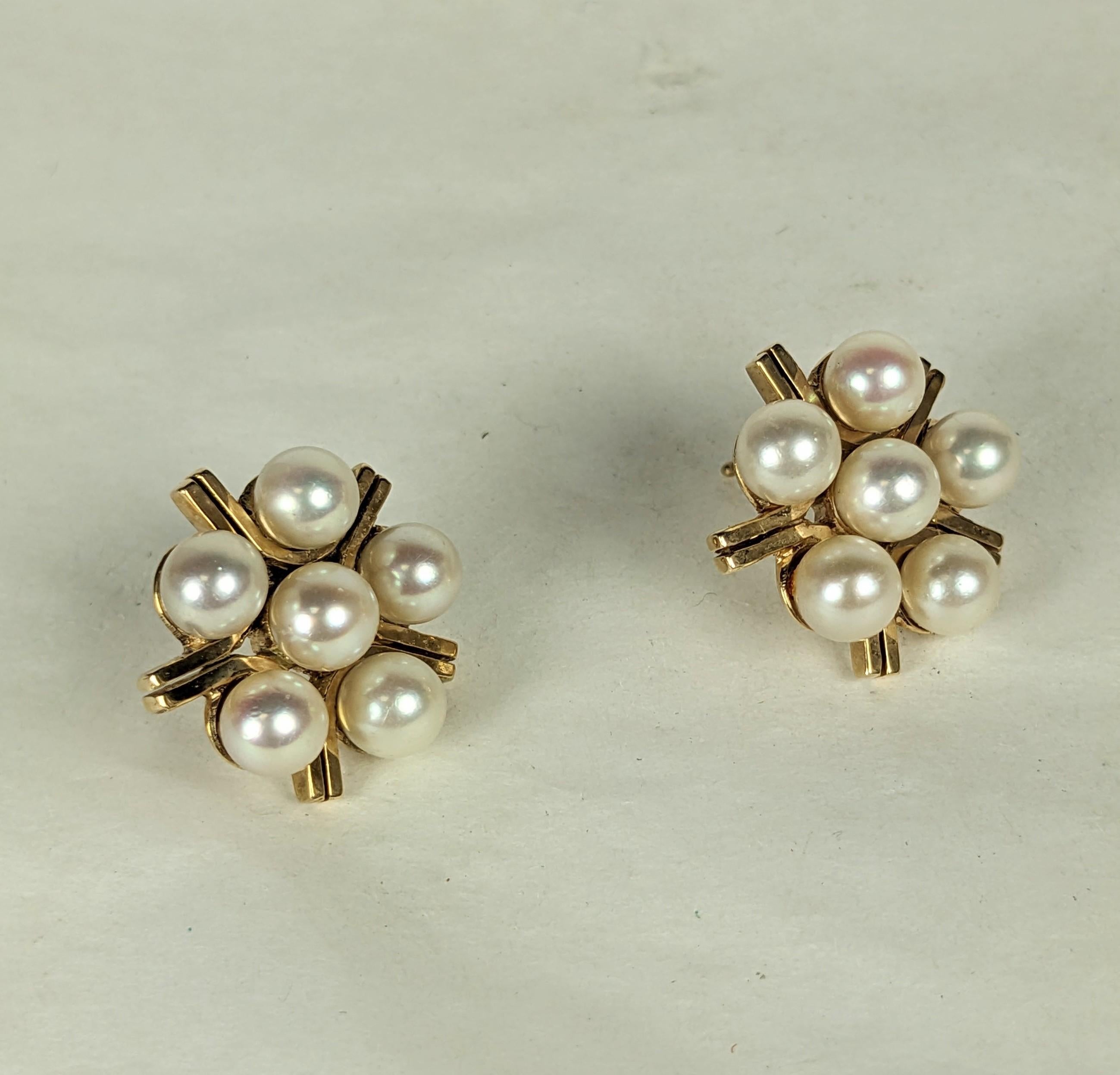 Zuchtperlen Stern Form Ohrringe (Perle) im Angebot