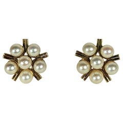 Pendientes de perlas cultivadas en forma de estrella