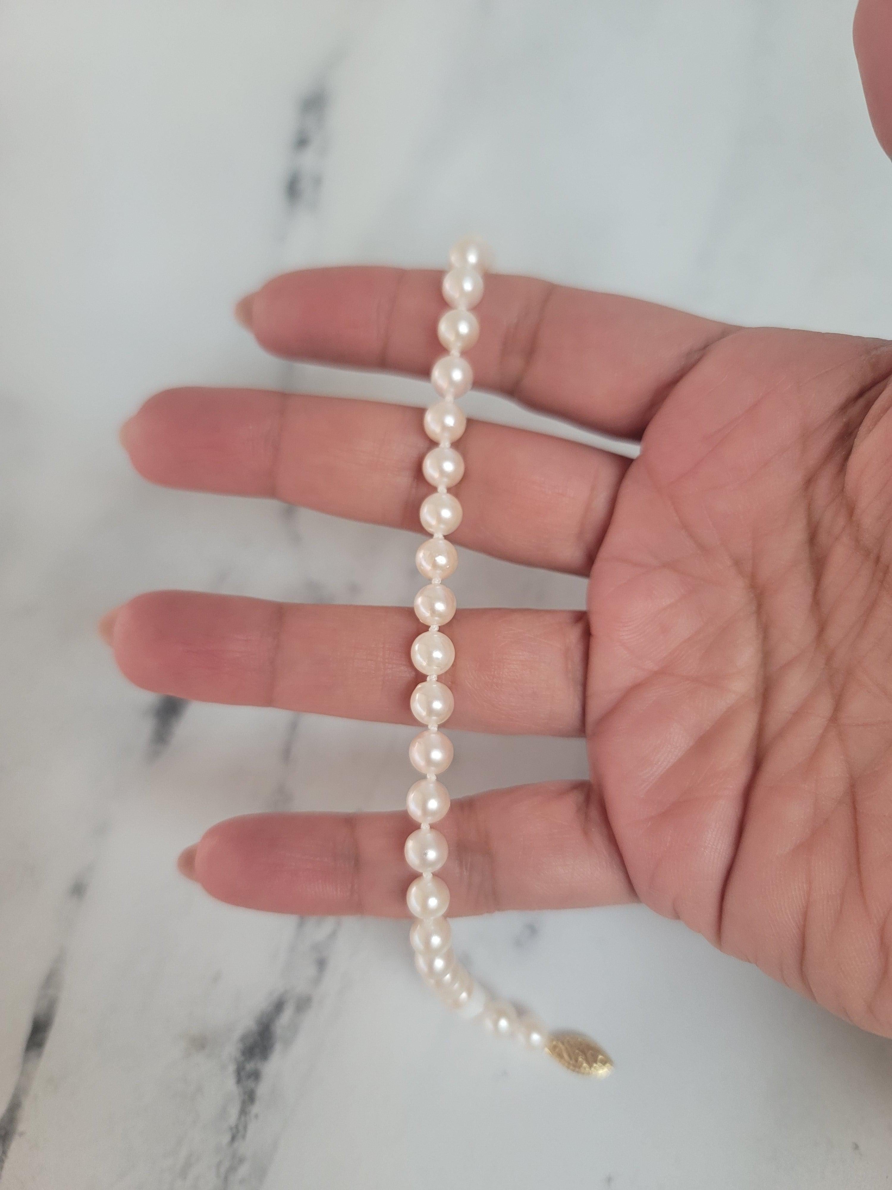 Pulsera de perlas cultivadas Corte redondo en venta