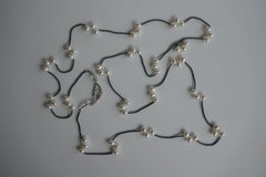 Cultured Pearls Hematite 925 Sterling Silver Gemstone Long Necklace