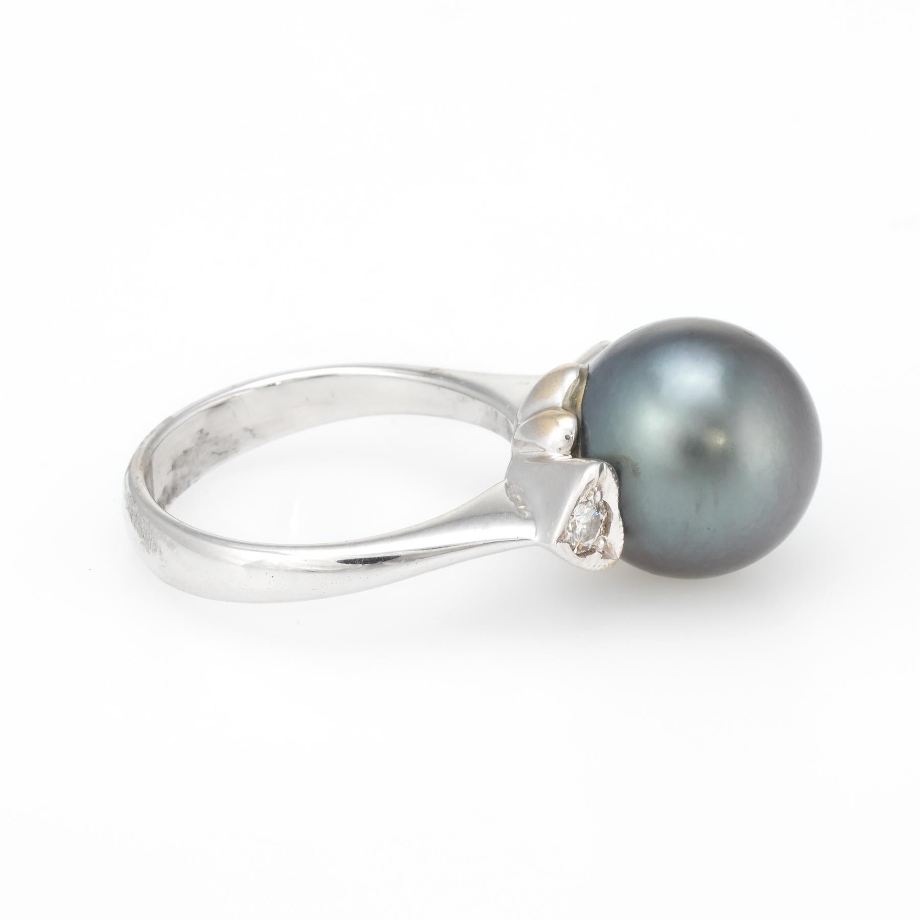 antique black pearl ring
