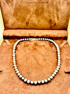 Cultured Tahitian Pearl Necklace, 5-6mm Dark Pearls, 45cm Length