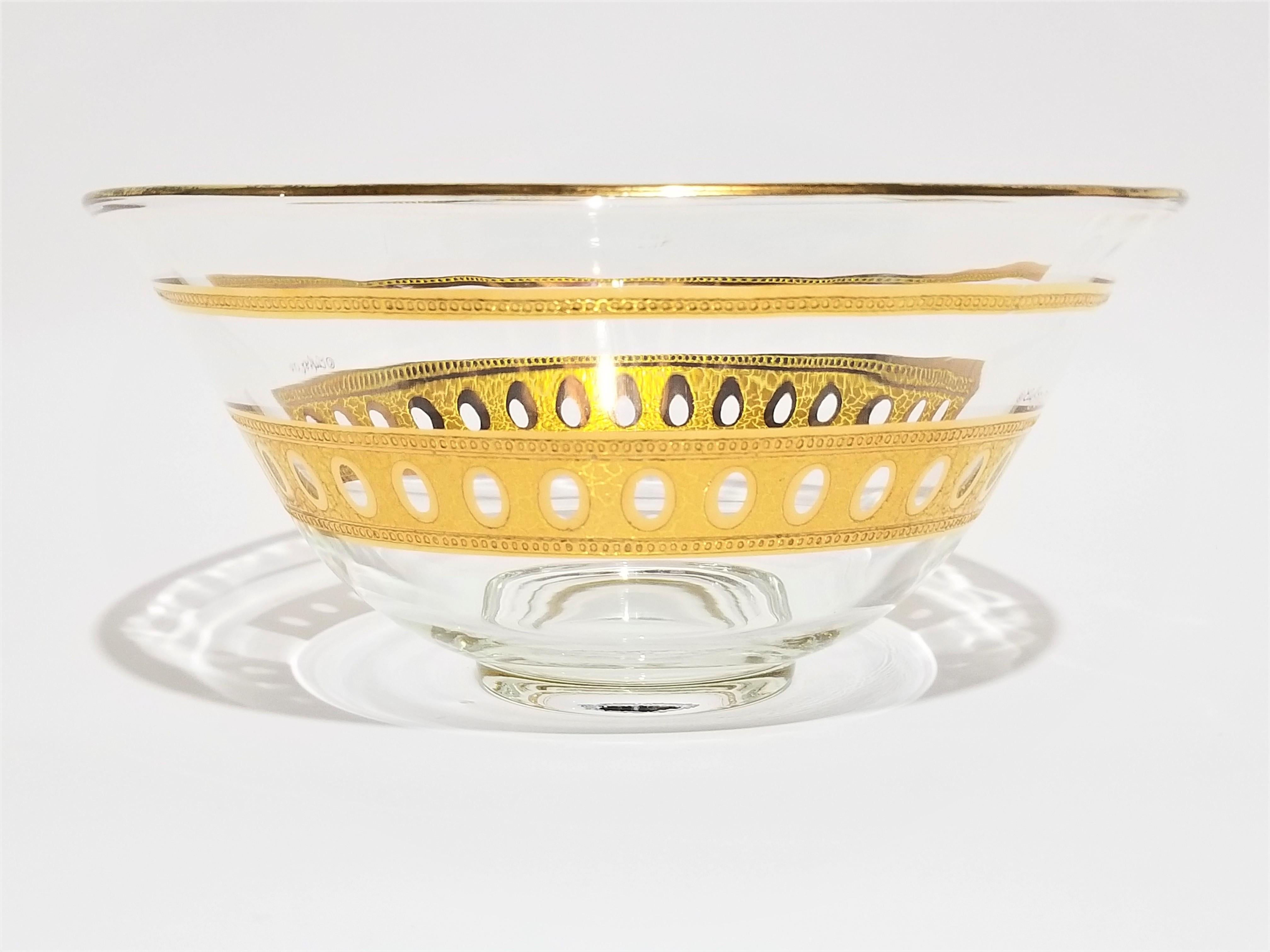 Culver 22-Karat Signed Bowl Midcentury, 1960s For Sale 11