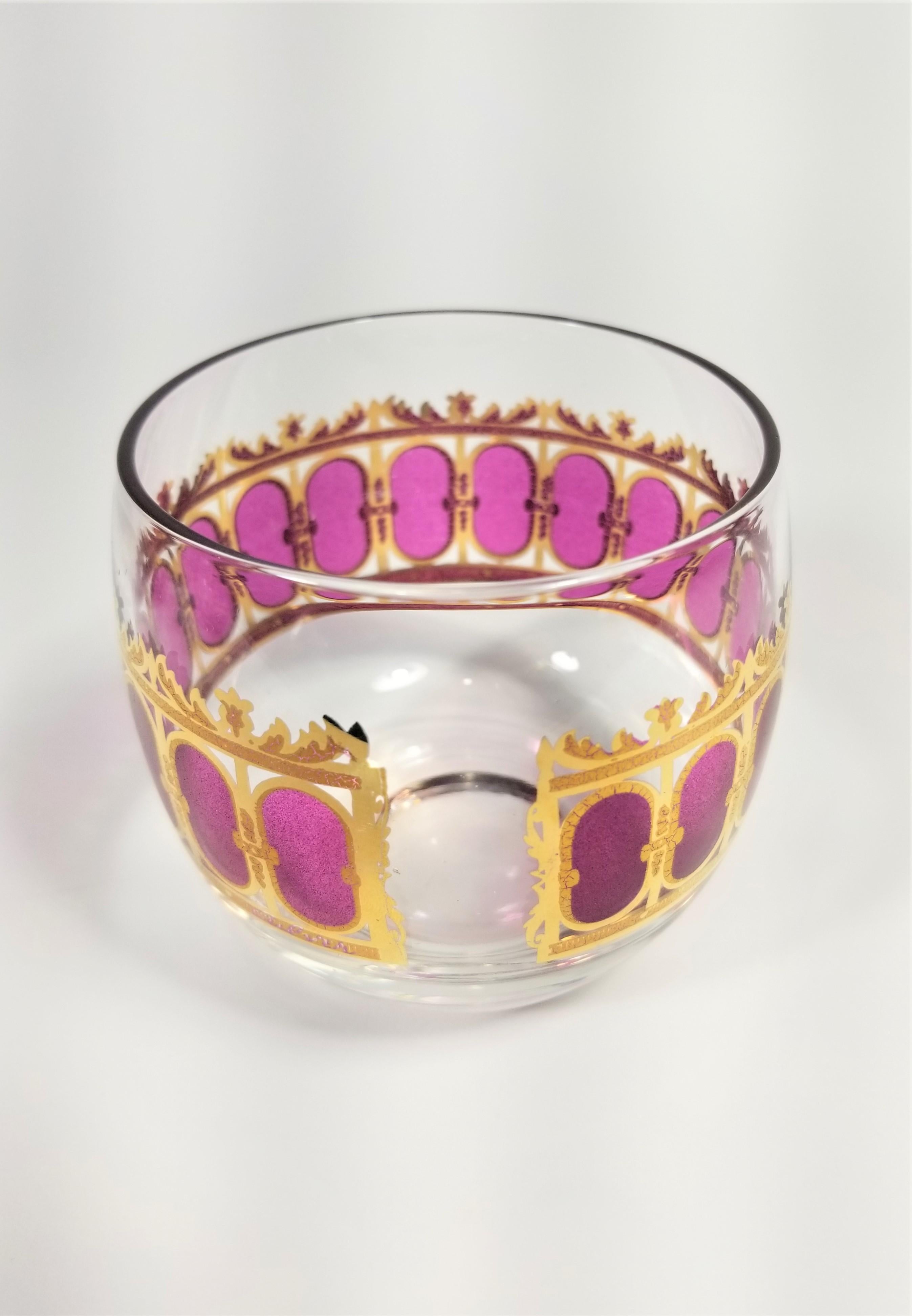 Culver 22k Gold Glassware Barware Midcentury Set of 4 For Sale 4