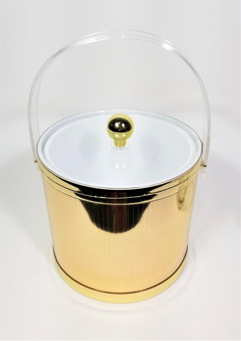Culver 22K Gold Glassware Barware with Ice Bucket, 1970s For Sale 10