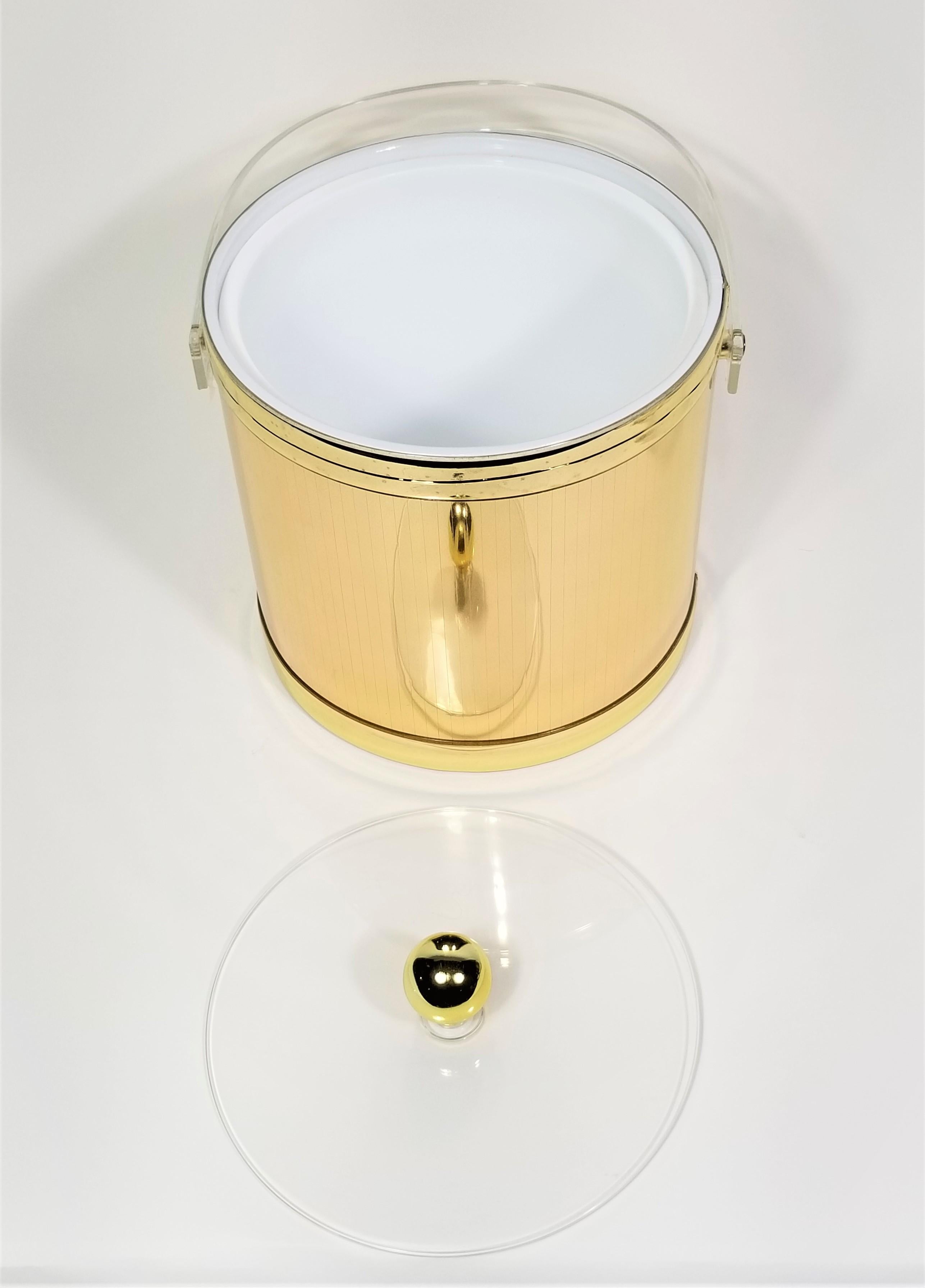 Culver 22K Gold Glassware Barware with Ice Bucket, 1970s For Sale 8
