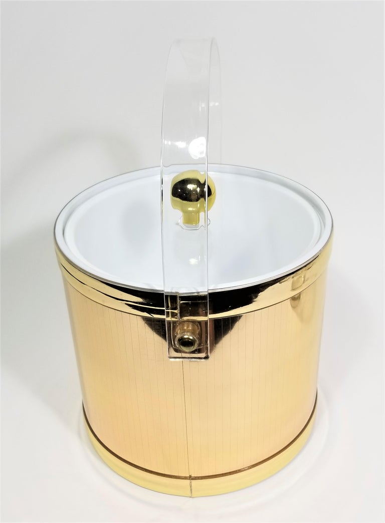 Culver 22K Gold Glassware Barware with Ice Bucket, 1970s For Sale 12