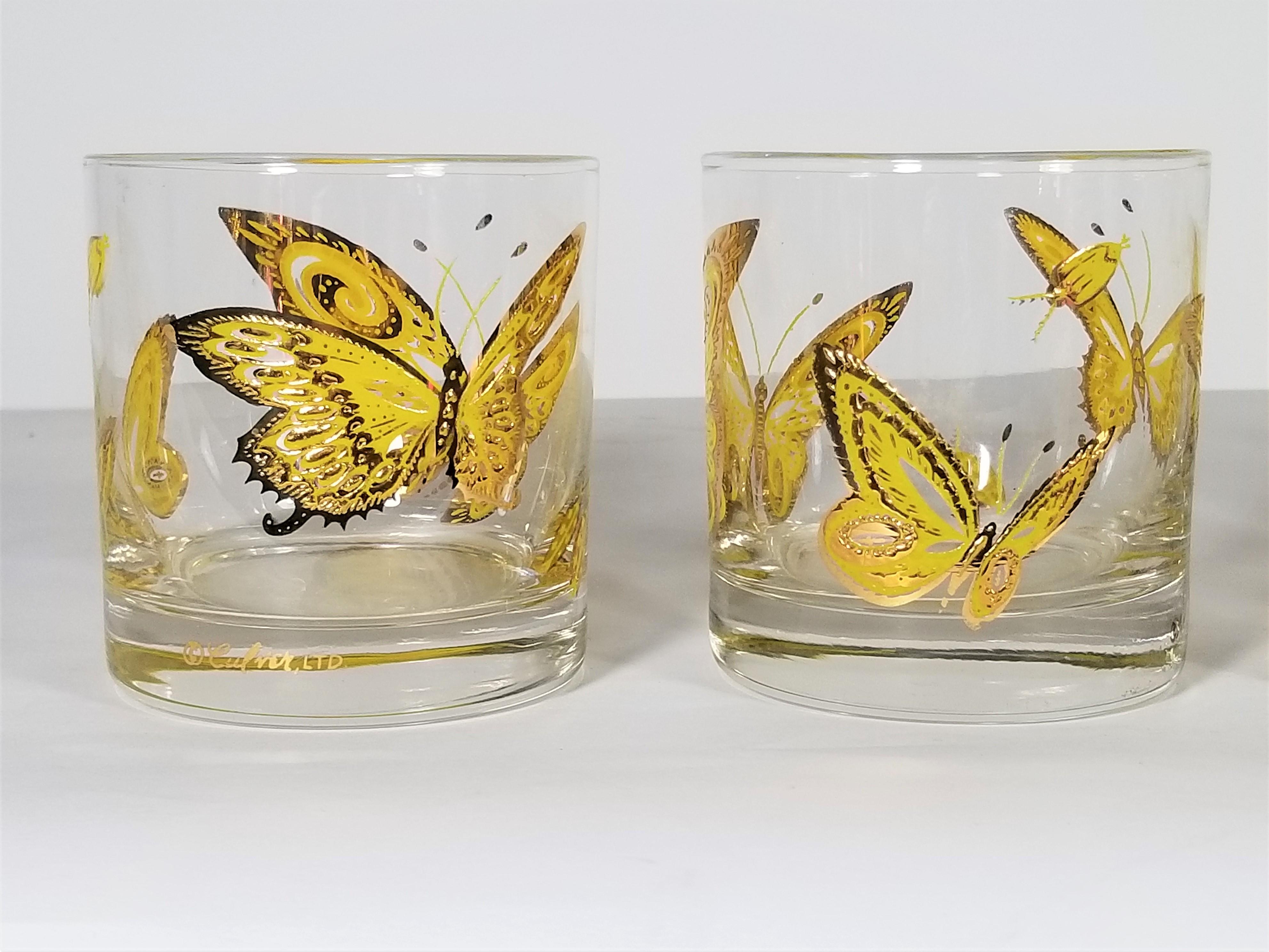 Culver 22-Karat Gold 1960s Midcentury Barware or Glassware In Excellent Condition For Sale In New York, NY