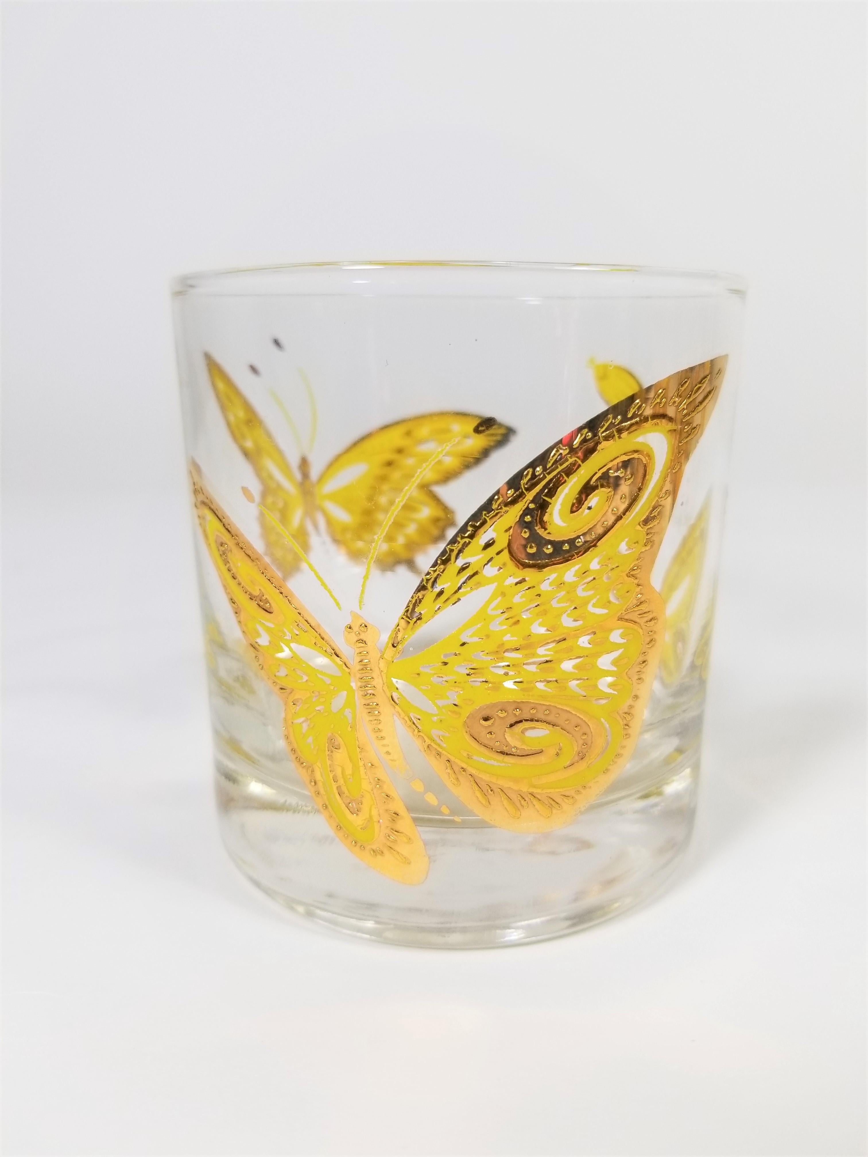 Culver 22-Karat Gold 1960s Midcentury Barware or Glassware For Sale 2