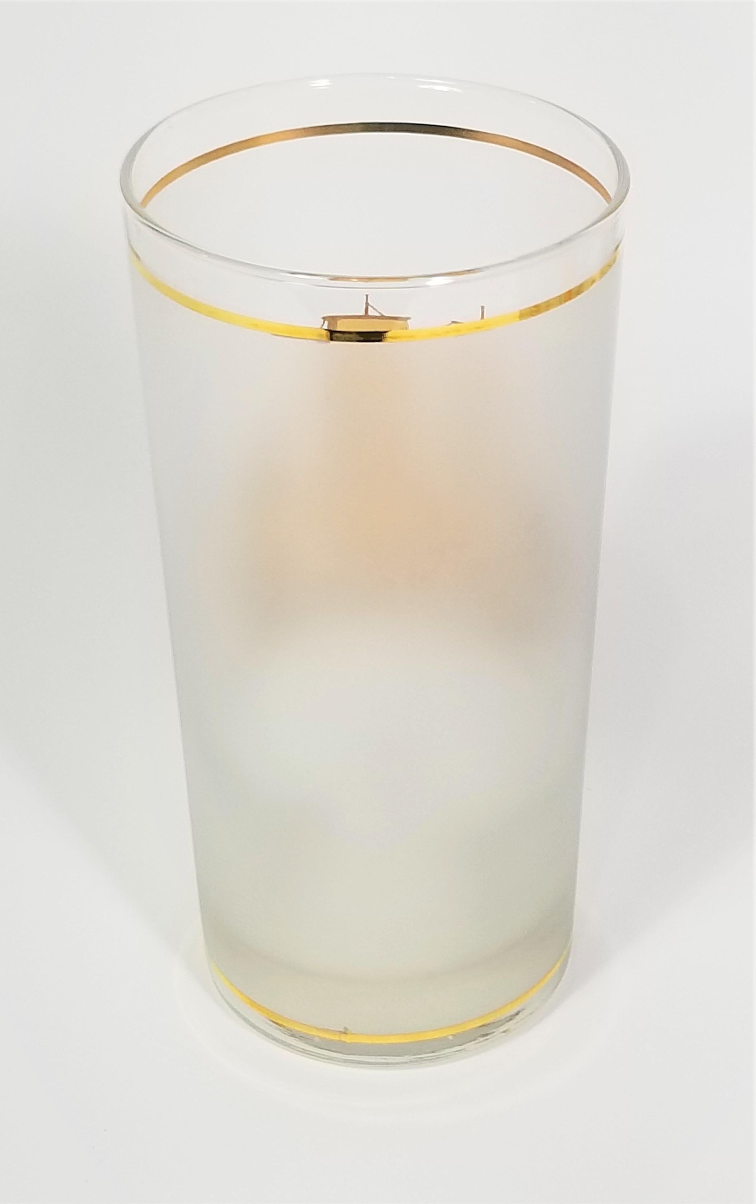 Culver 22k Gold Schooner Ship Glassware Barware  For Sale 3