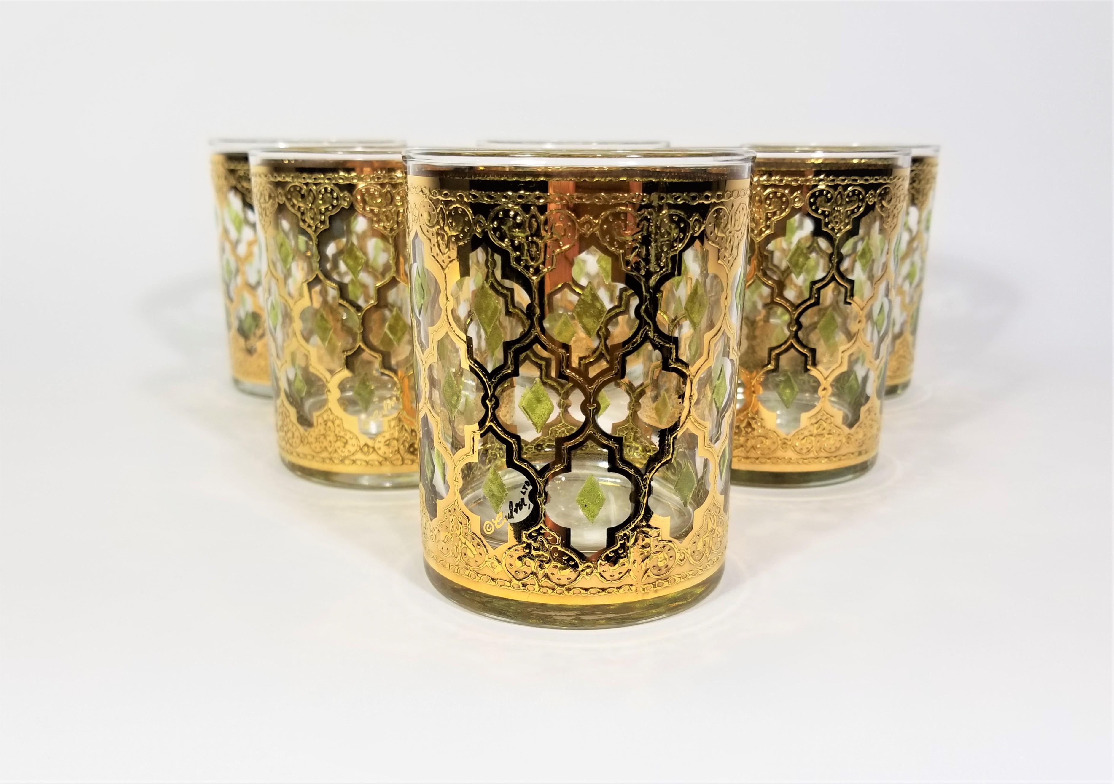 culver 22k gold glasses