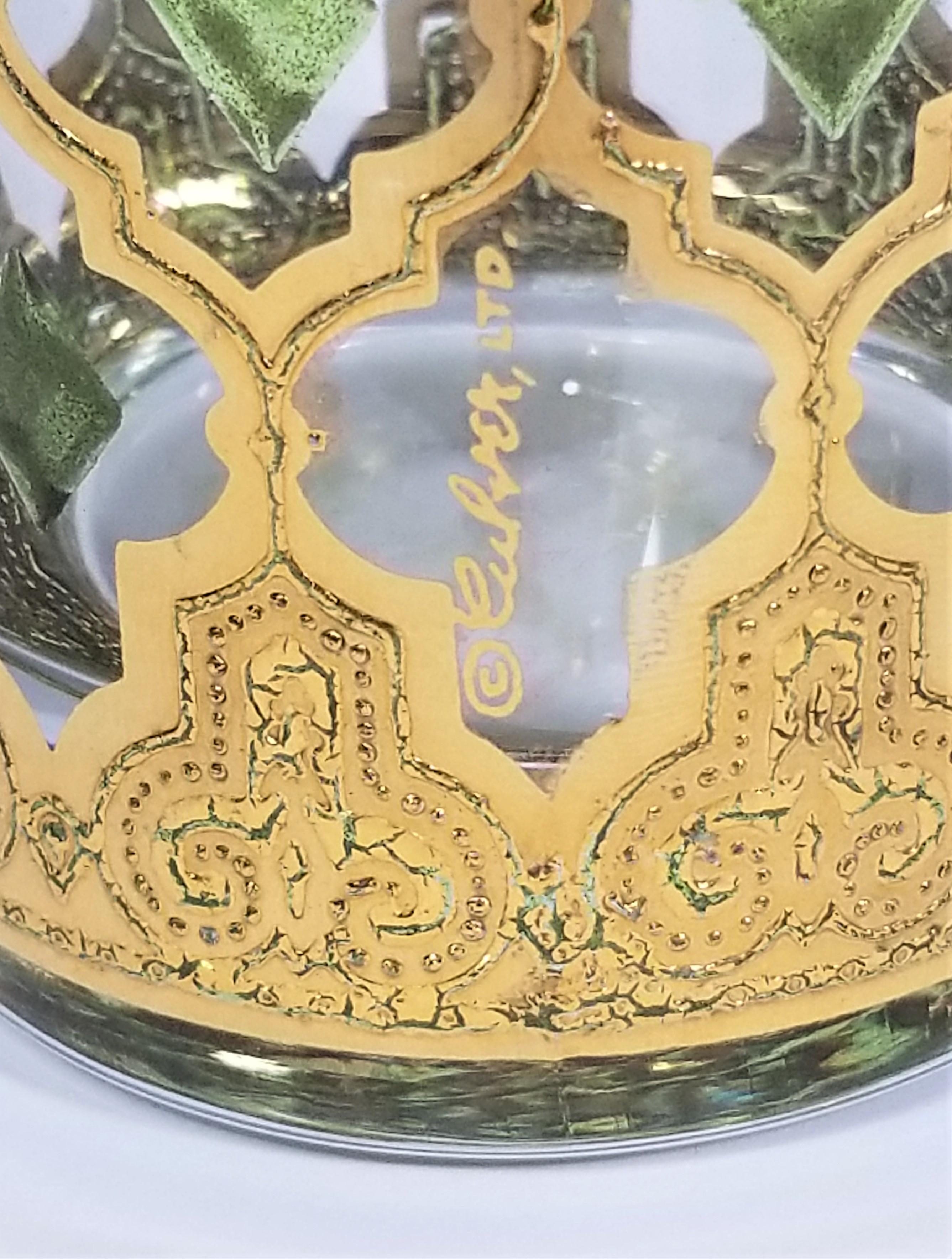 Culver 22k Gold Valencia Glassware Barware 1960s Mid Century Set of 8 or 16 For Sale 11