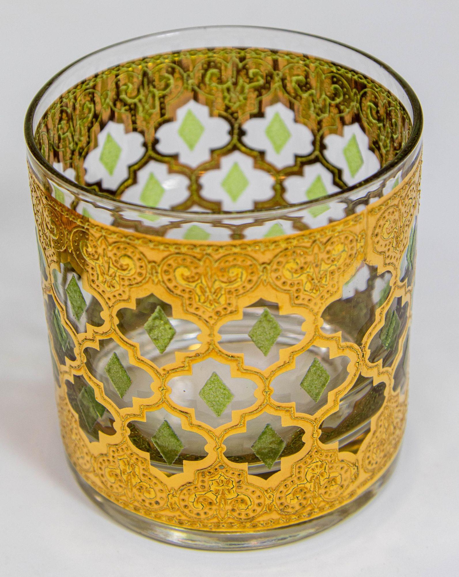 Juego de bar Culver Ltd. Cuenco para hielo y seis vasos de roca con bandeja Años 60 en venta 6