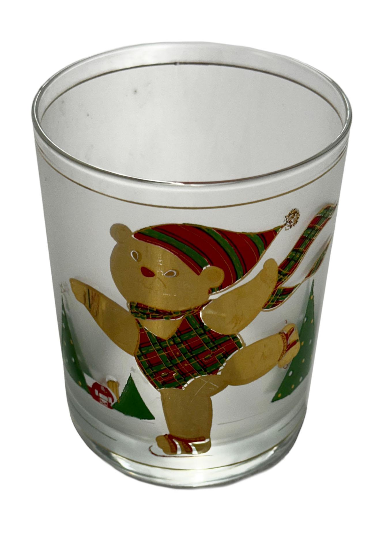 Culver Bears Weihnachtsgläser - Vierer-Set (amerikanisch) im Angebot