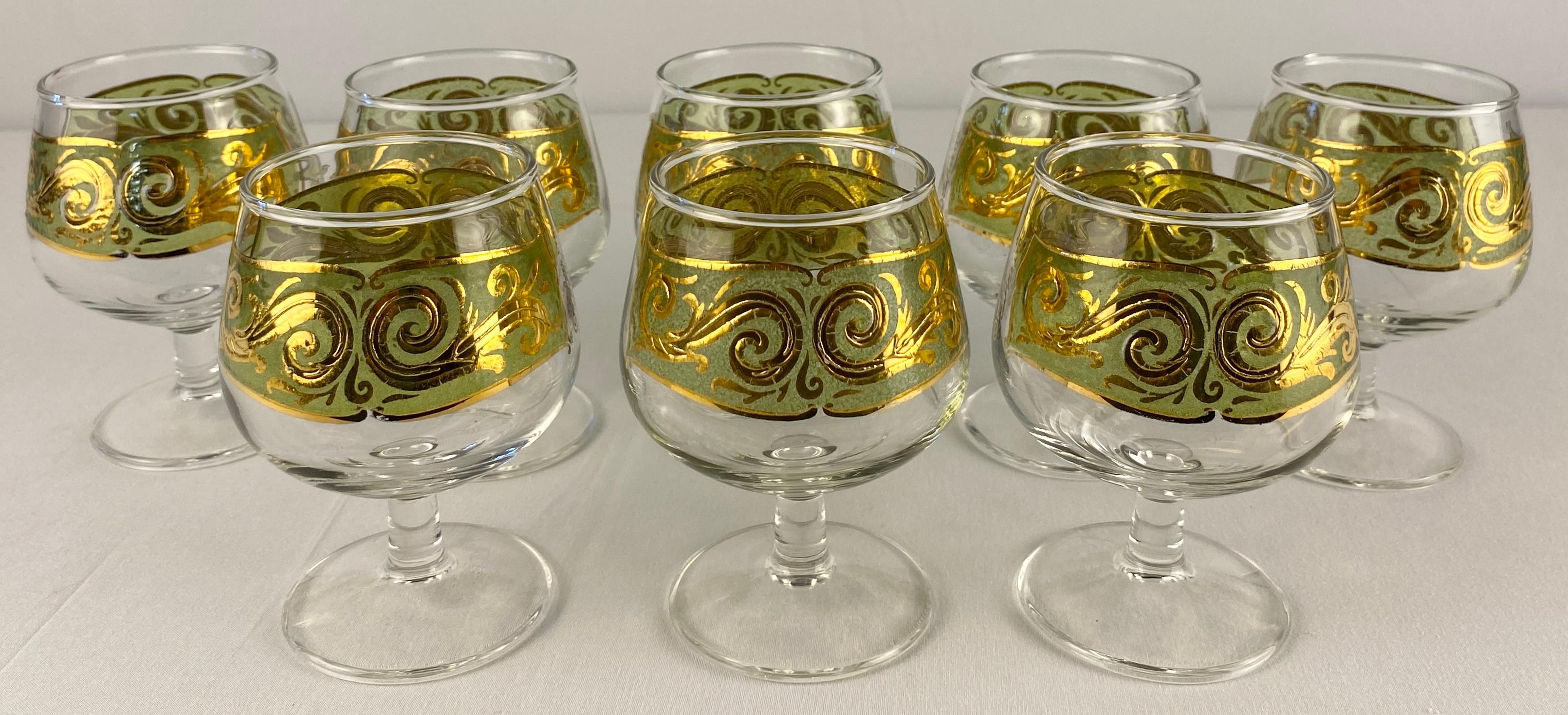 Culver Cordial Glasses Set of 8 For Sale 3
