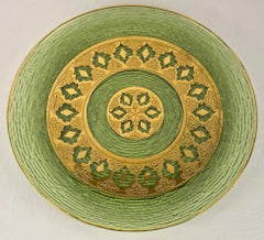 Culver Glass Serving Platter or Large 22-Karat Gold Leaf Glass Tray