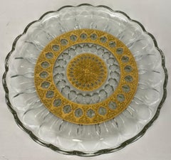 Culver Glass Serving Tray or Culver 22-Karat Gold Leaf Serving Platter