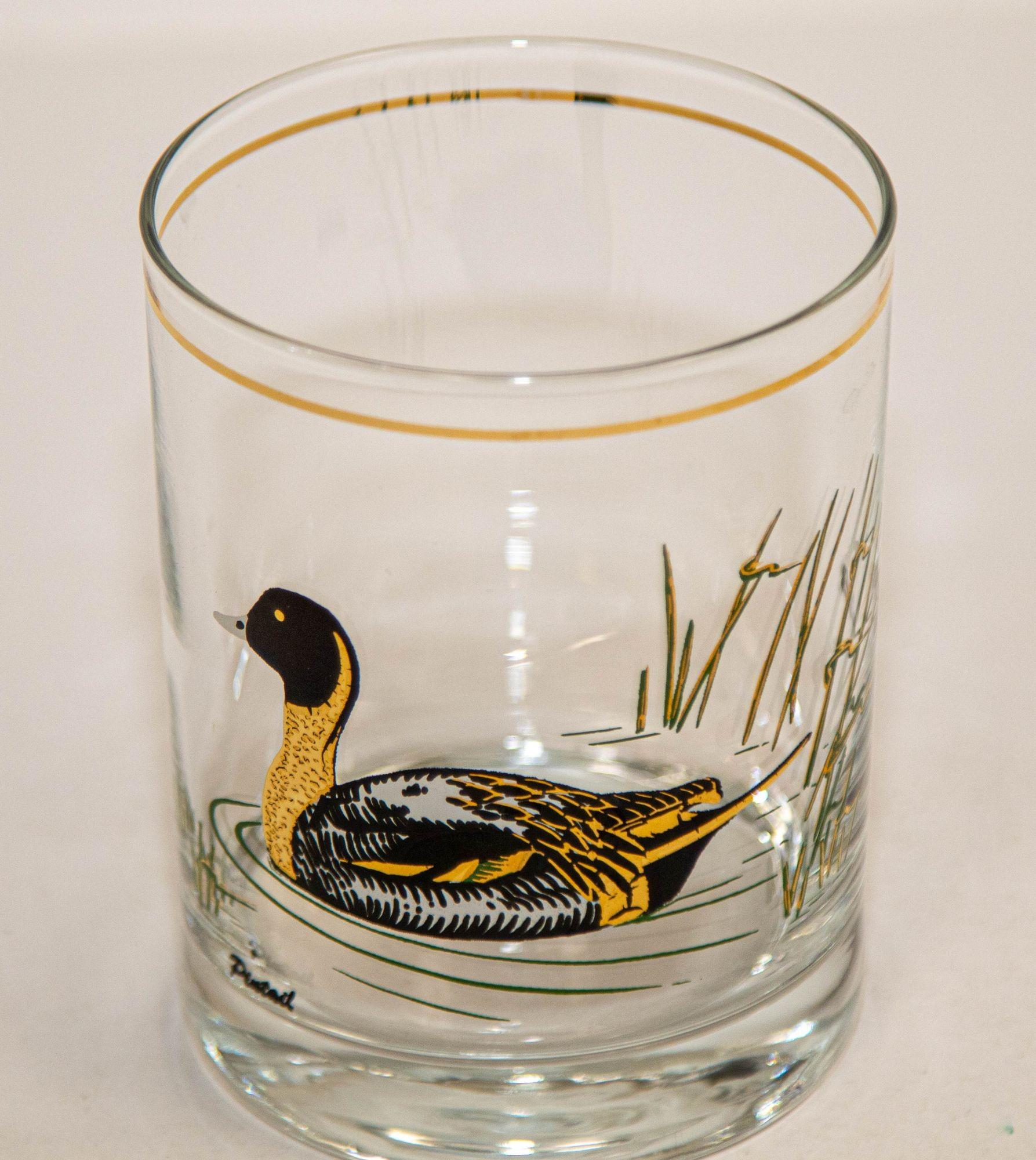 Culver Glassware Double Old Fashioned with Duck Design, 1960s 1