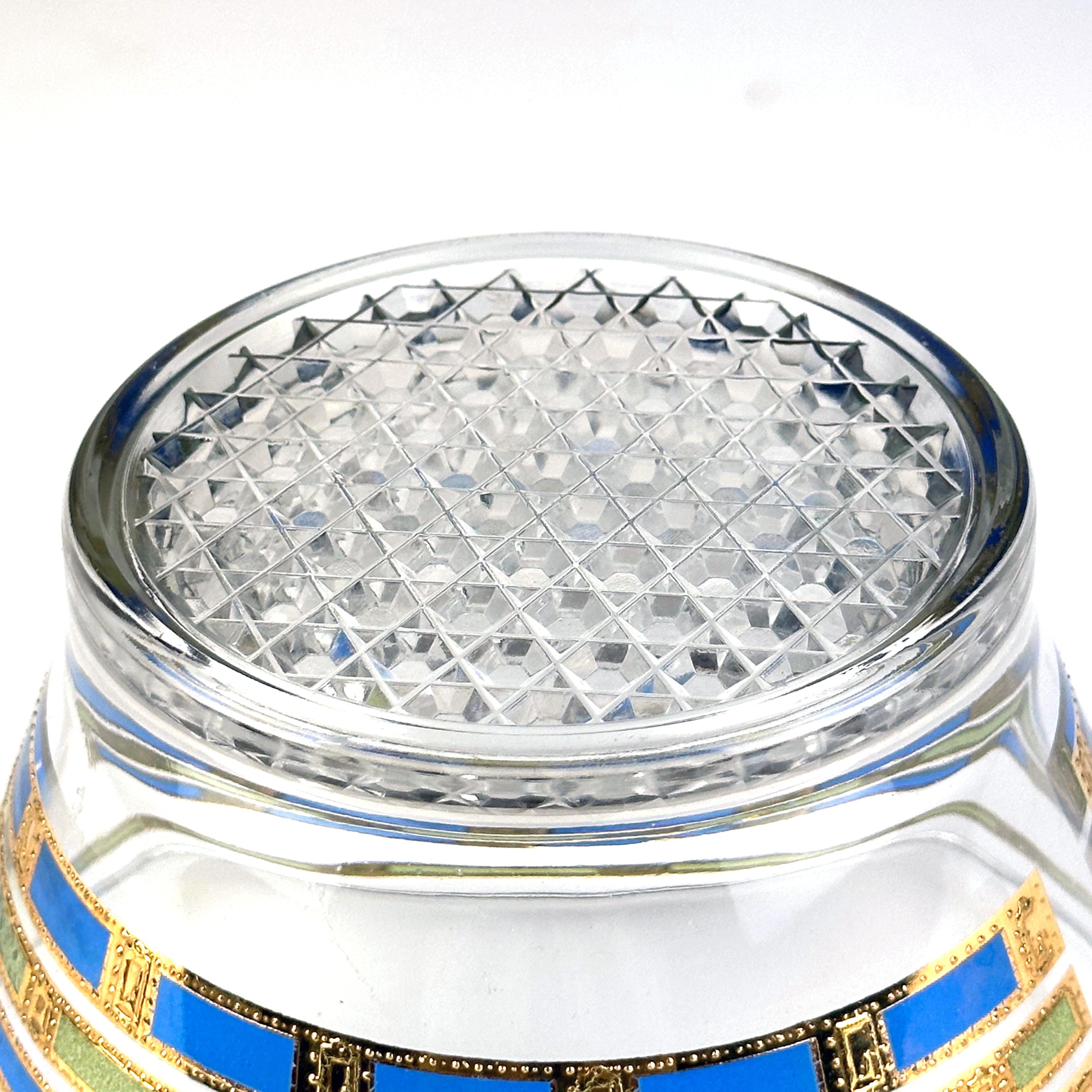 Culver Ltd. Bicchieri e ciotola per il ghiaccio in oro 22k Blue Empress, anni '60 in vendita 3