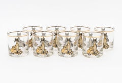 Culver Ltd. "Owl and Pussycat" Rocks Glasses, 8