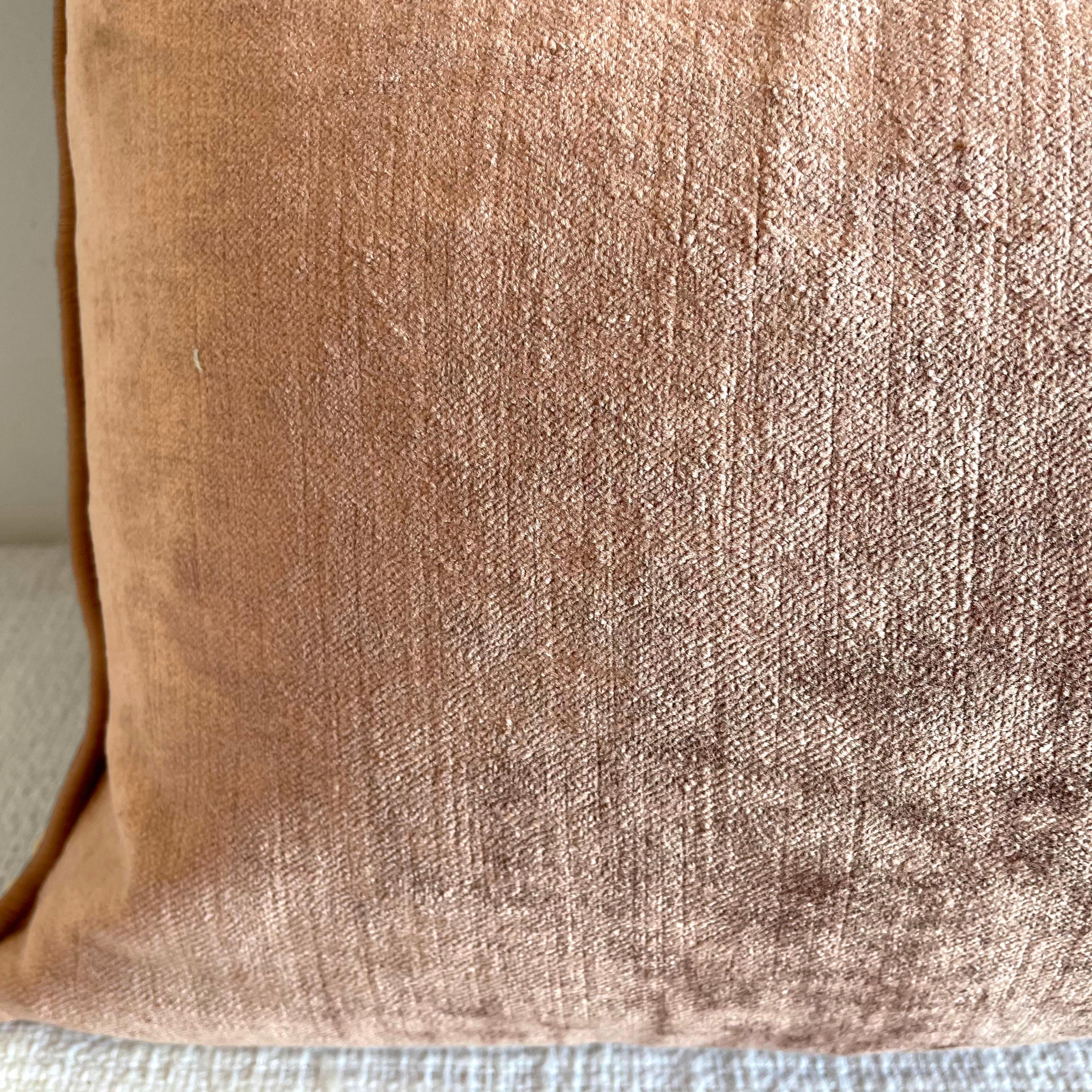 Culvre French Velvet Lumbar Pillow In New Condition For Sale In Brea, CA