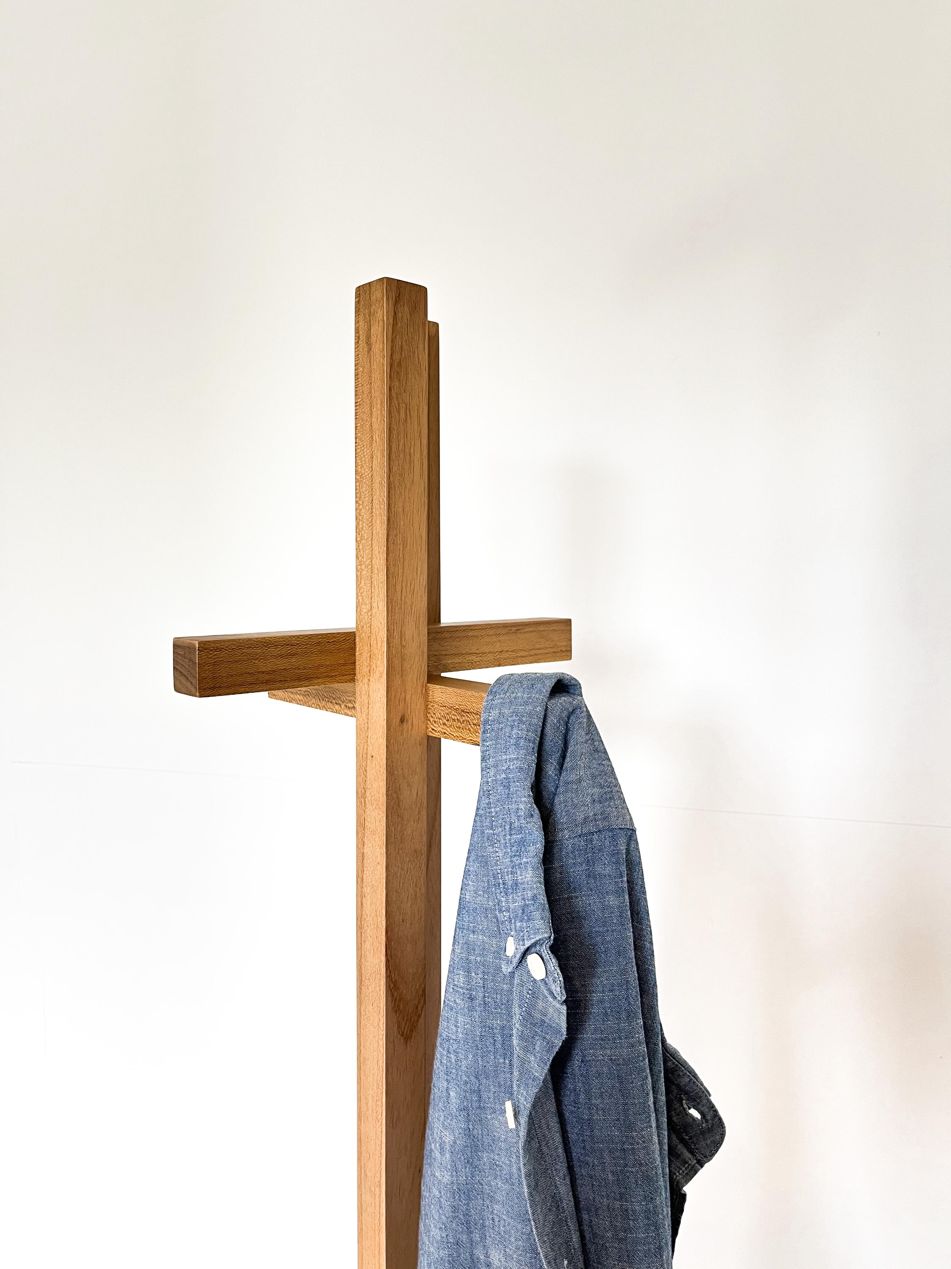 solid wood coat stand