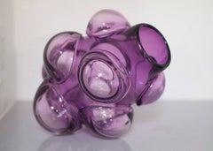 Cumulo Amethyst Barrel Vase, Hand Blown Glass - Made to Order