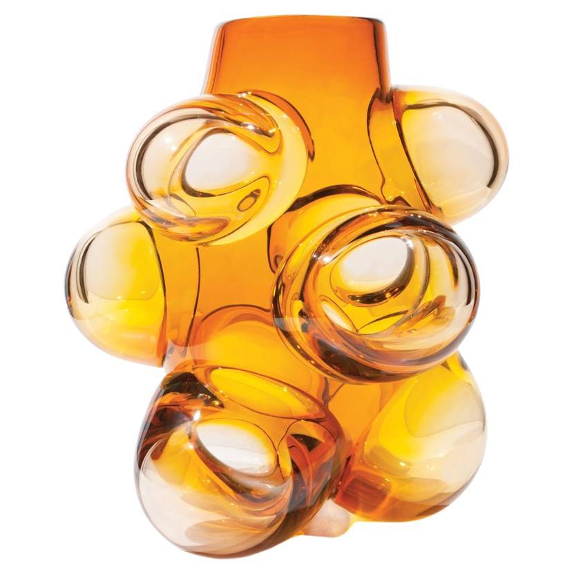 Cumulo Aurora Barrel Vase, Hand Blown Glass - Made to Order For Sale