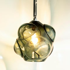 Cumulo Gris, Lámpara Colgante, Vidrio Soplado a Mano - Hecho a Medida