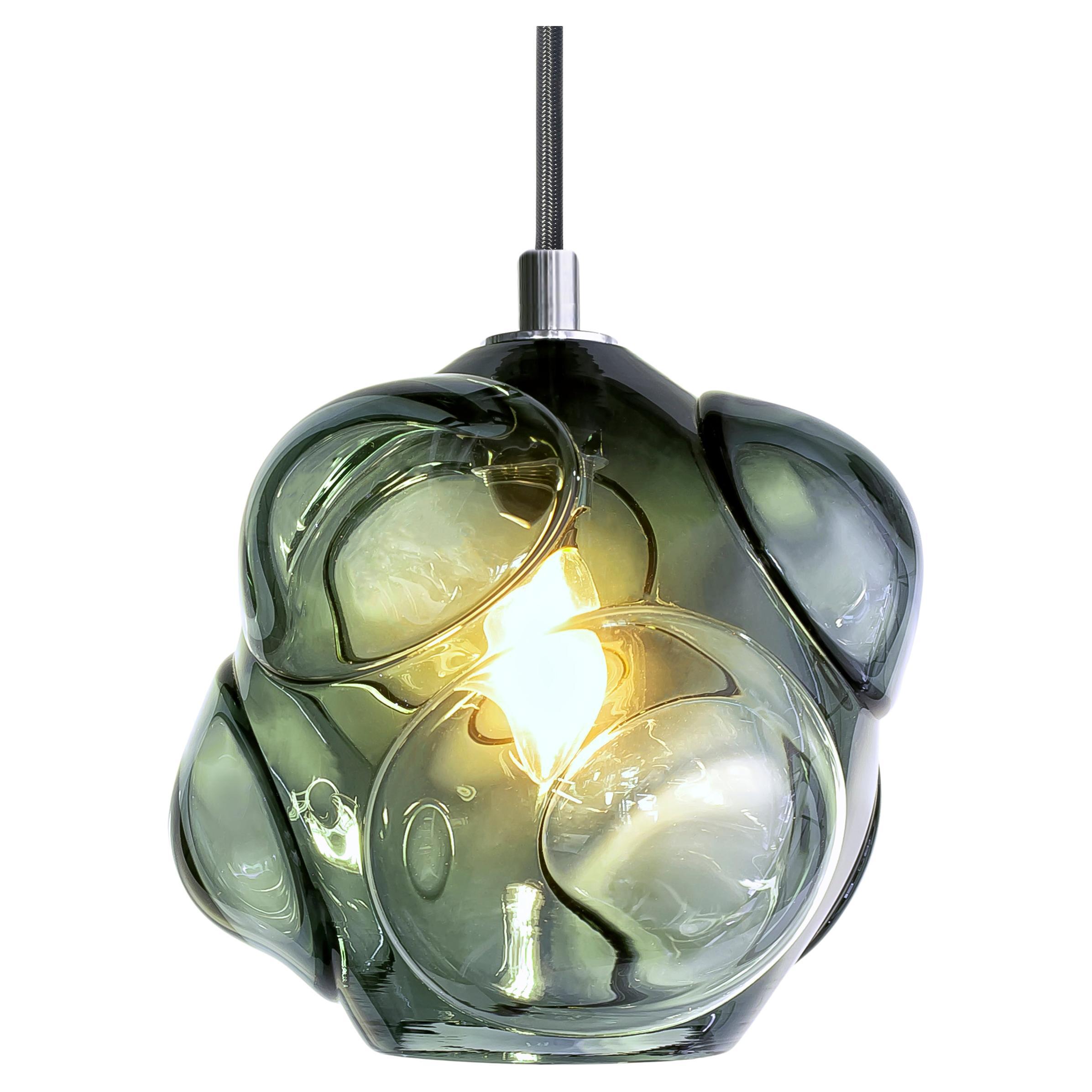 Cumulo Grey, Pendant Light, Hand Blown Glass - Made to Order For Sale