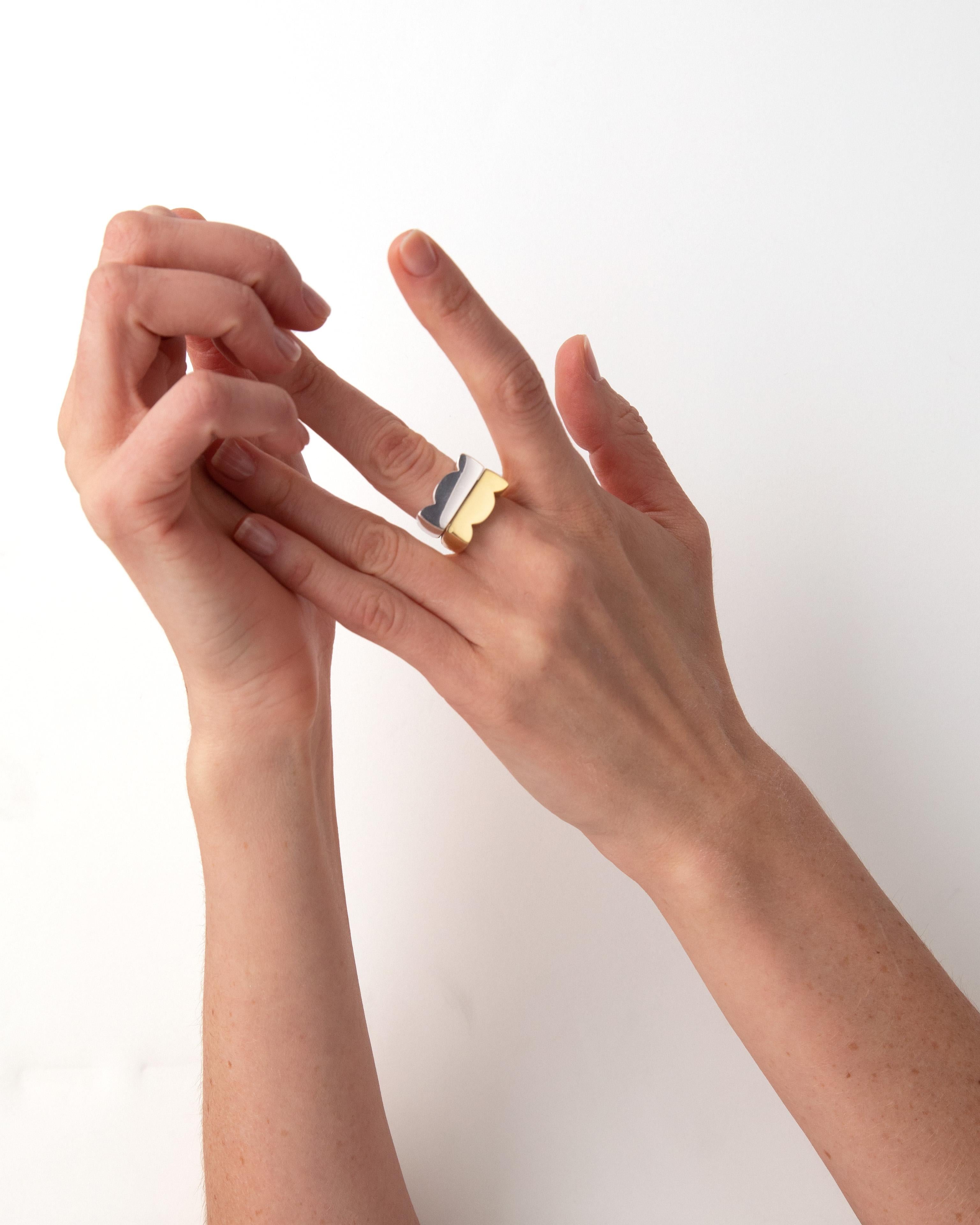 For Sale:  'Cumulus' Gold Vermeil Stackable Ring by Emerging Designer Brenna Colvin 3