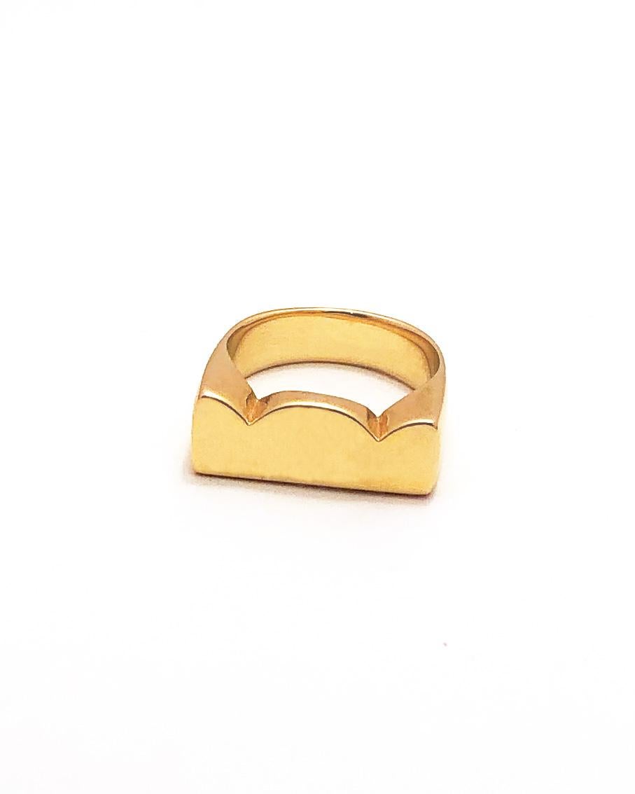 For Sale:  'Cumulus' Gold Vermeil Stackable Ring by Emerging Designer Brenna Colvin 4