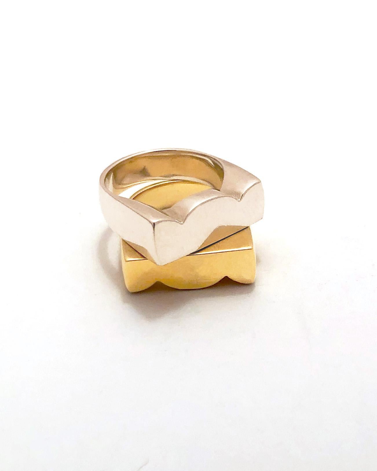 For Sale:  'Cumulus' Gold Vermeil Stackable Ring by Emerging Designer Brenna Colvin 5