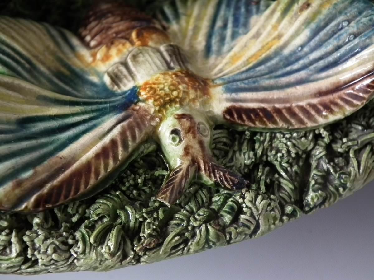 Cunha Palissy Majolica Lizard, Snake and Insect Plate 3