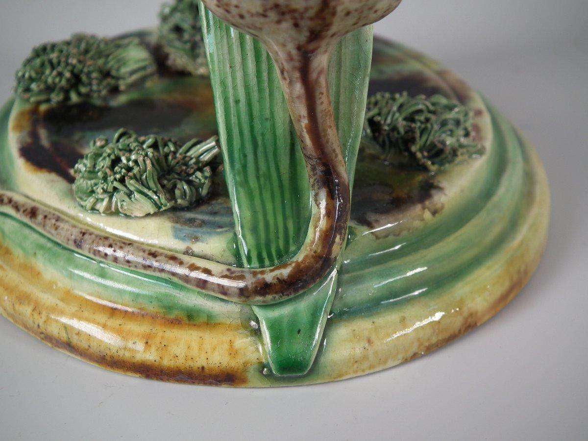 Cunha Palissy Majolica Mouse and Corn Toothpick Holder 6