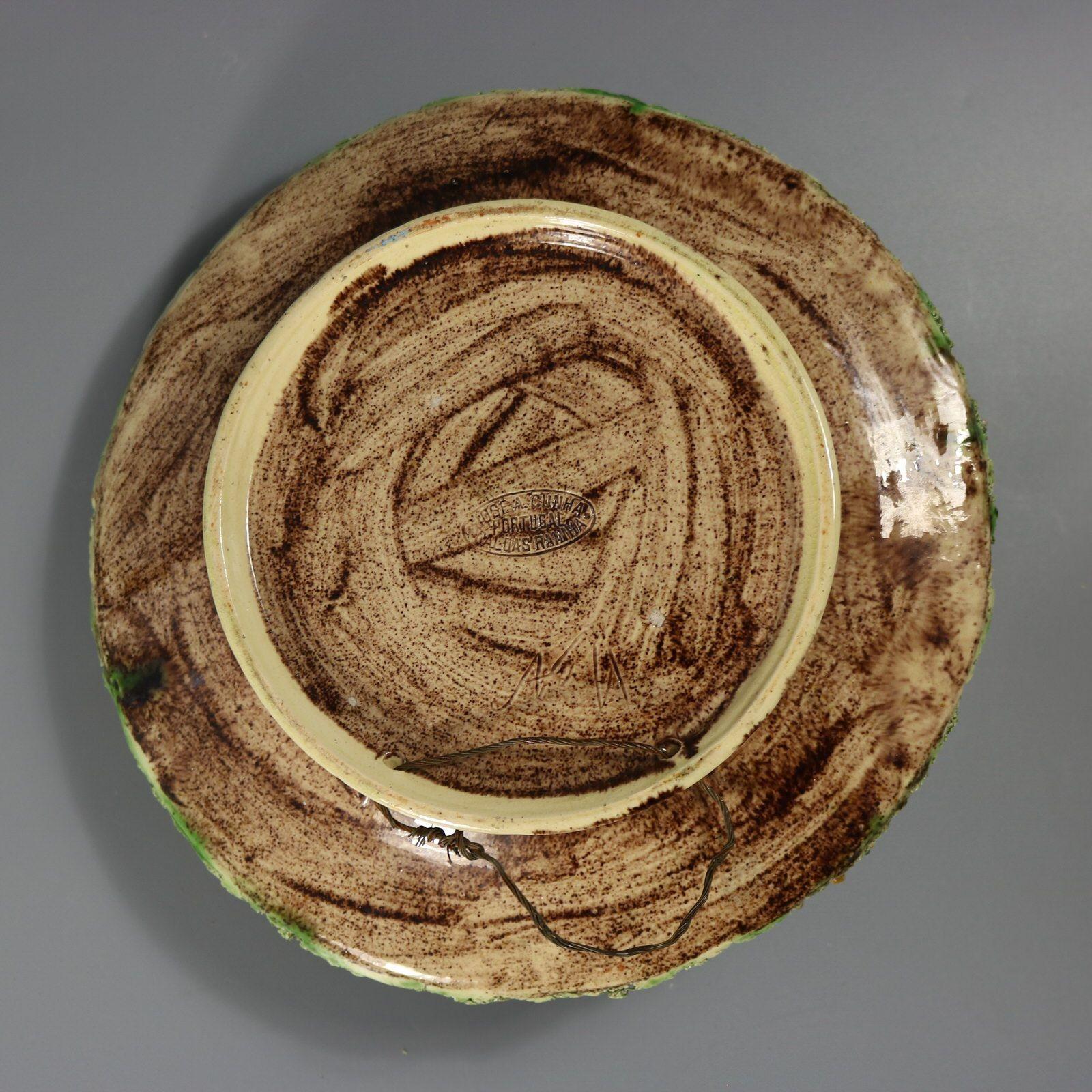 Cunha Palissy Majolica Snake and Lizard Wall Plate en vente 5