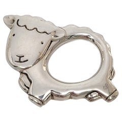 Cunhill Sterling Silver Little Sheep Teether Rattle
