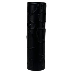 Cuno Fischer Black Matte Vase Abstract Glyphs Rosenthal Studio Line